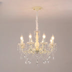 French Romantic Dimmable 8-Light Crystal Chandelier