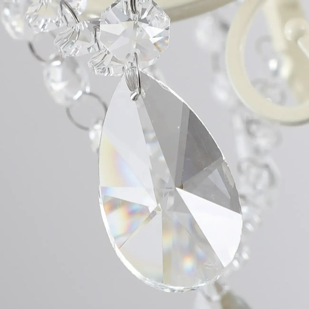 French Romantic Dimmable 8-Light Crystal Chandelier