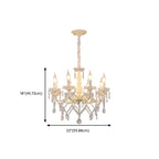 French Romantic Dimmable 8-Light Crystal Chandelier