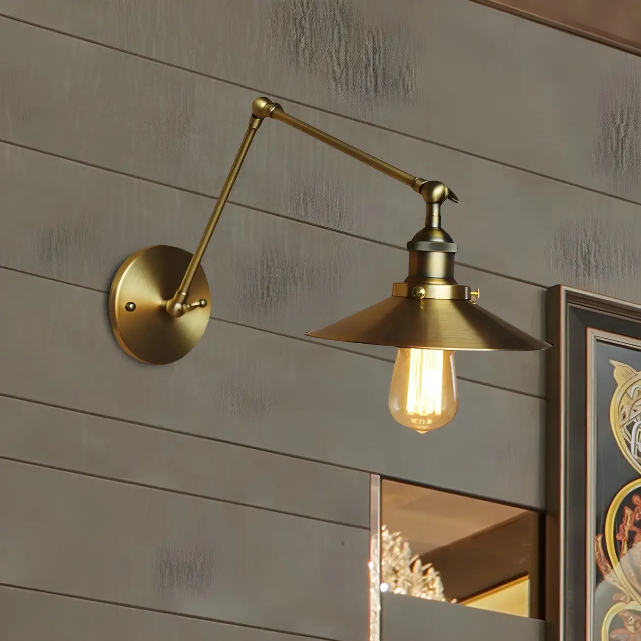 5 Inch Industrial LED Swing Arm Wall Sconce with 4 Colors