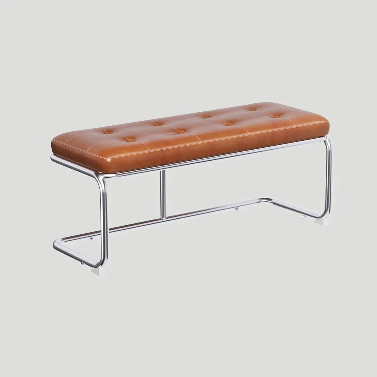 Modern Leather Rectangular Upholstered Bedroom Bench