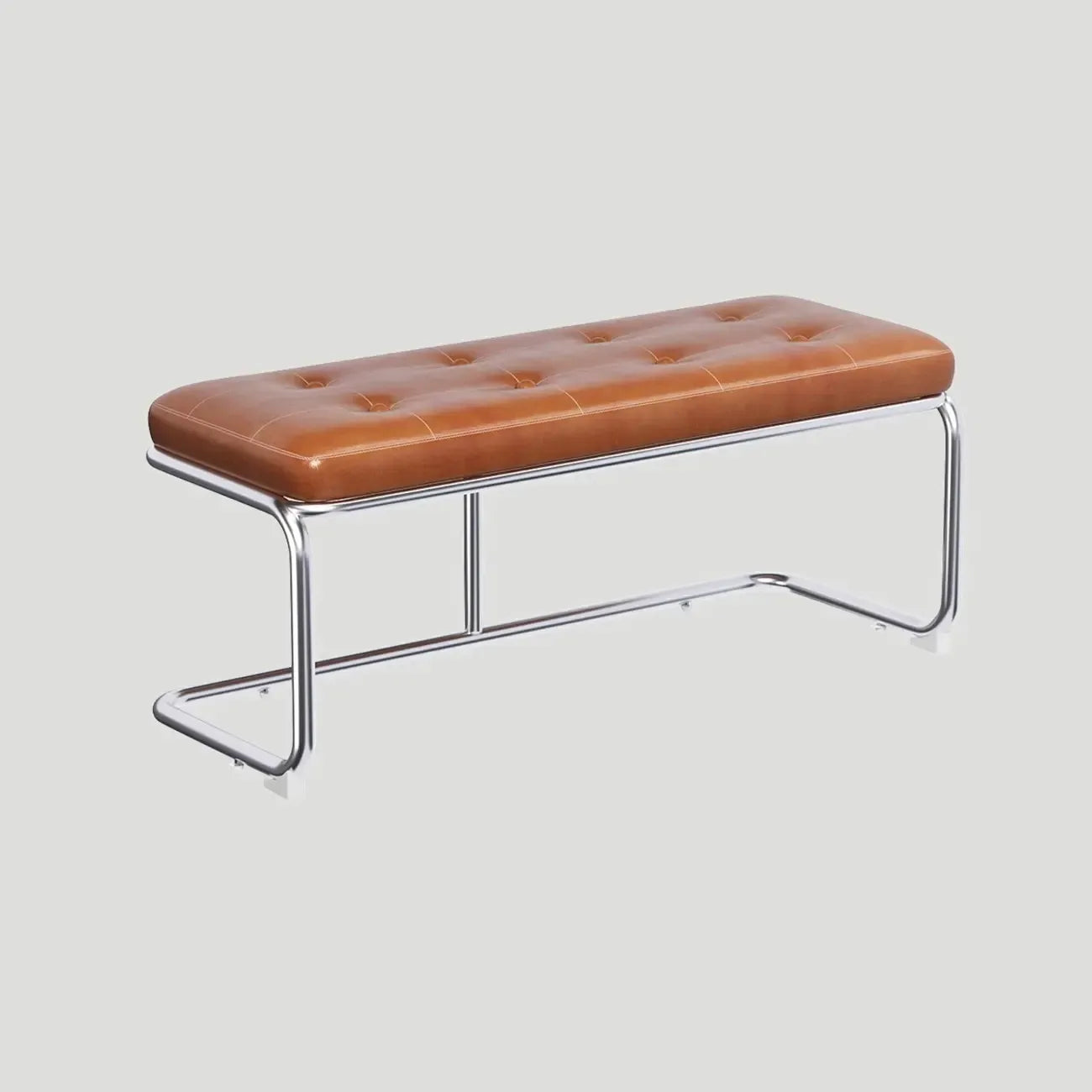 Modern Leather Rectangular Upholstered Bedroom Bench