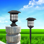 Modern Black Metal Solar Stake Landscape Lighting