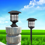 Modern Black Metal Solar Stake Landscape Lighting