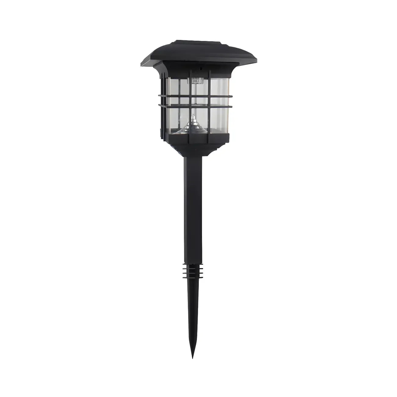 Modern Black Metal Solar Stake Landscape Lighting
