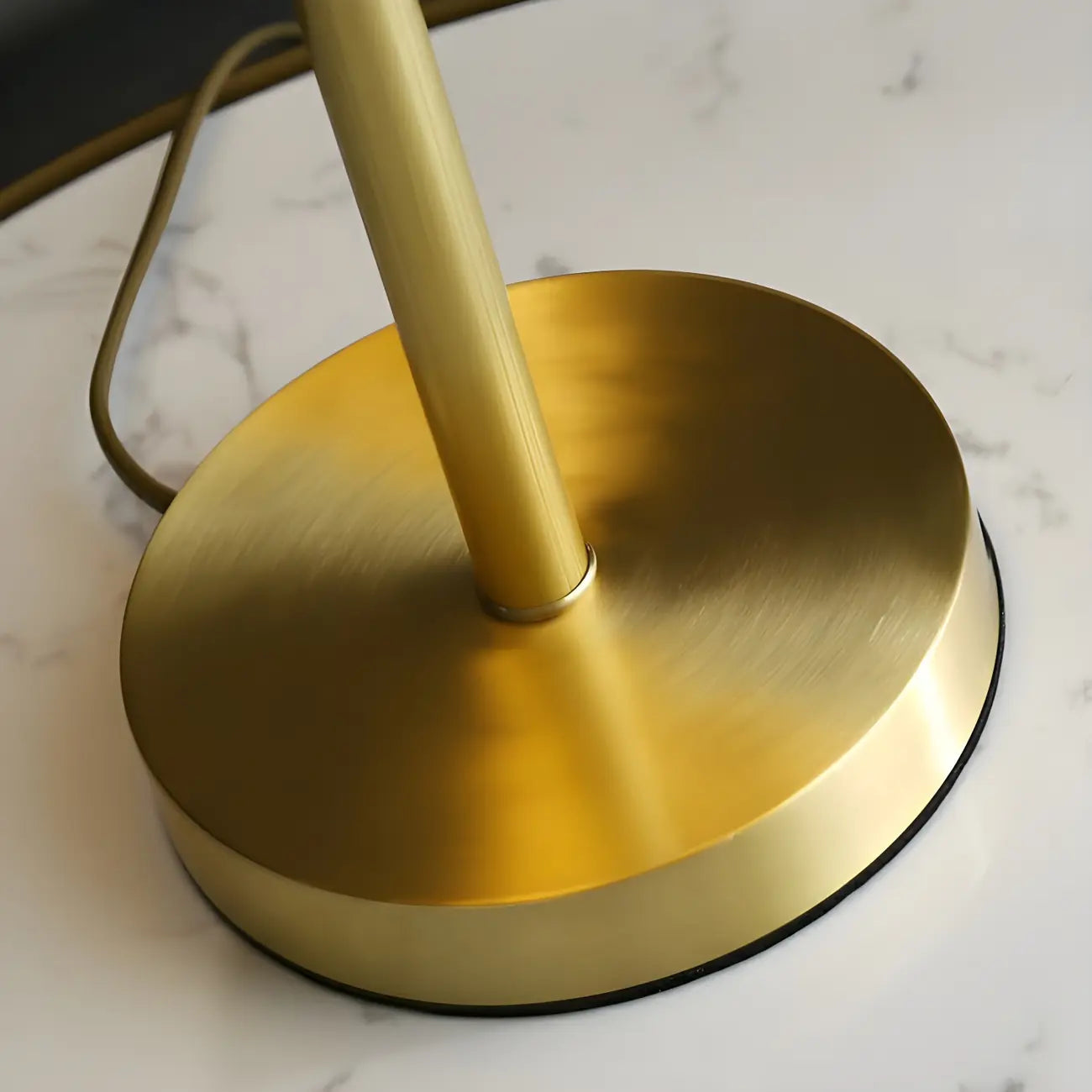 3 Color Dimmable Gold Glass Globe Table Lamp for Bedside