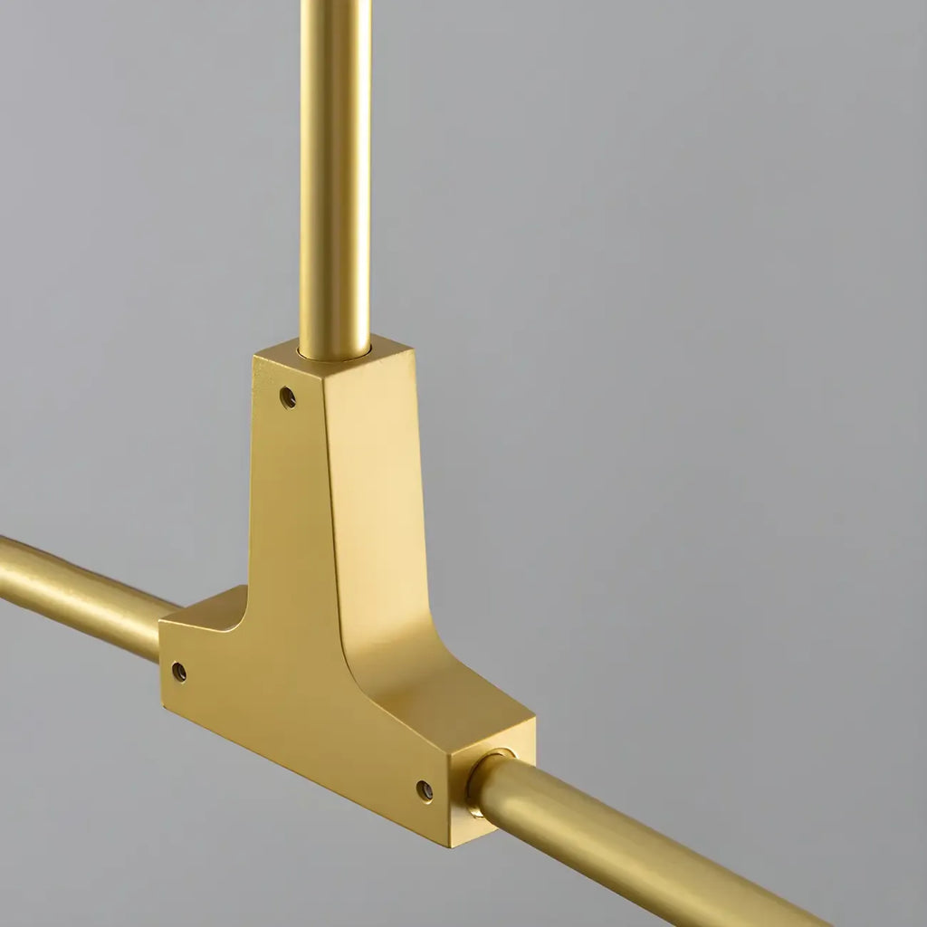 Pastel Sphere Glass and Metal Starburst Chandelier