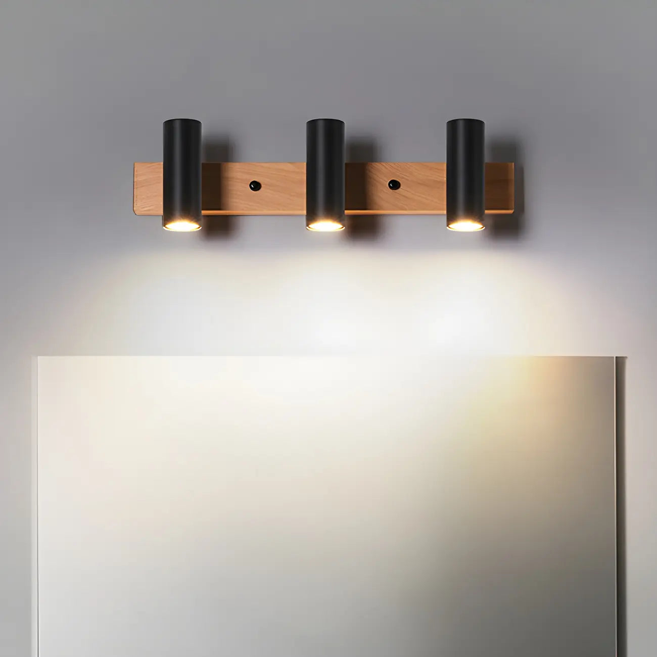 Cylinder White 4-Light Bathroom Vanity Lights in Hardwired