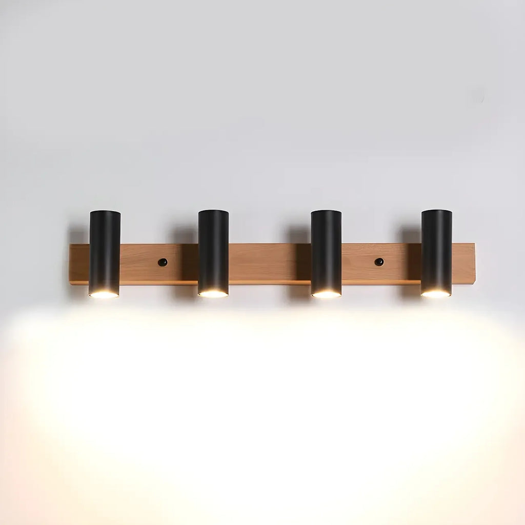 Cylinder White 4-Light Bathroom Vanity Lights in Hardwired