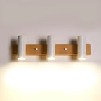 Cylinder White 4-Light Bathroom Vanity Lights in Hardwired