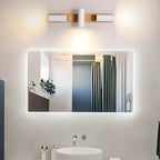 Cylinder White 4-Light Bathroom Vanity Lights in Hardwired