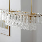 Modern Brass Glass Island Pendant Light Fixture