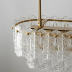 Modern Brass Glass Island Pendant Light Fixture
