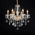 Mid-Century Crystal Candlestick Adjustable Chandelier