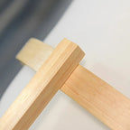 Geometric Plug In Wood Frame LED Table Lamp for Bedroom