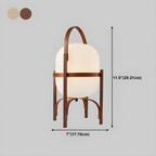 Geometric Plug In Wood Frame LED Table Lamp for Bedroom