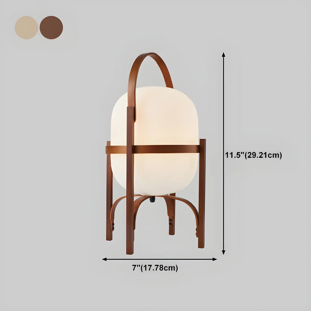 Geometric Plug In Wood Frame LED Table Lamp for Bedroom