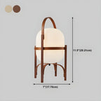 Geometric Plug In Wood Frame LED Table Lamp for Bedroom