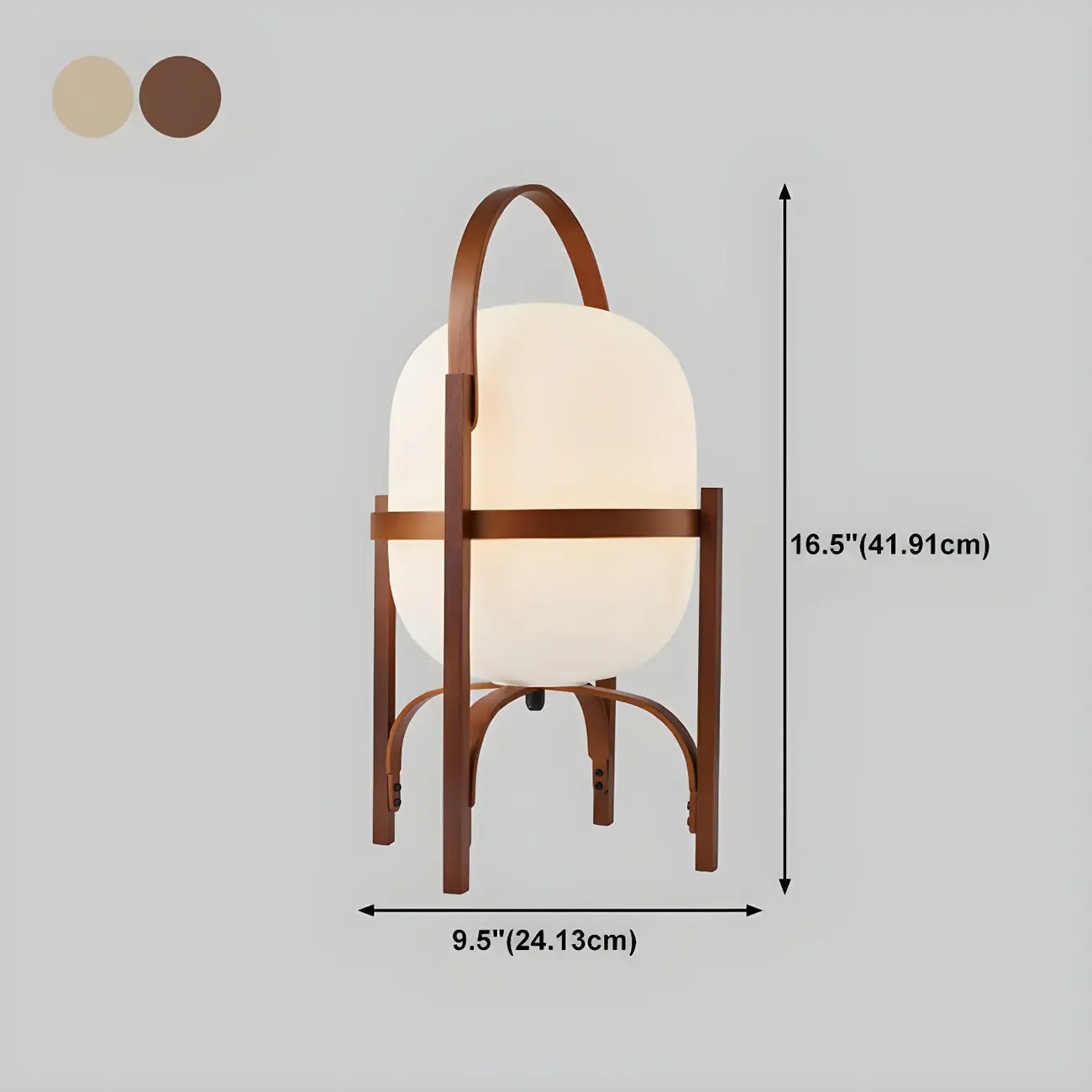 Geometric Plug In Wood Frame LED Table Lamp for Bedroom