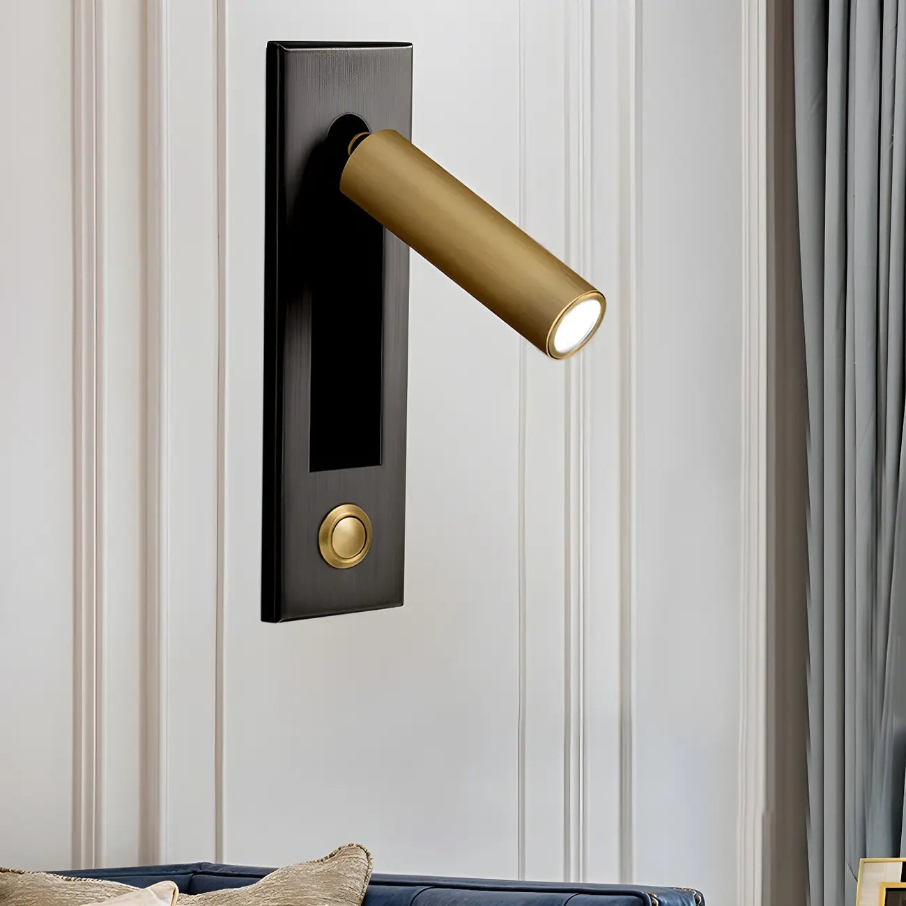 Modern Metal LED Wall Sconce with Switch for Bedroom Reading