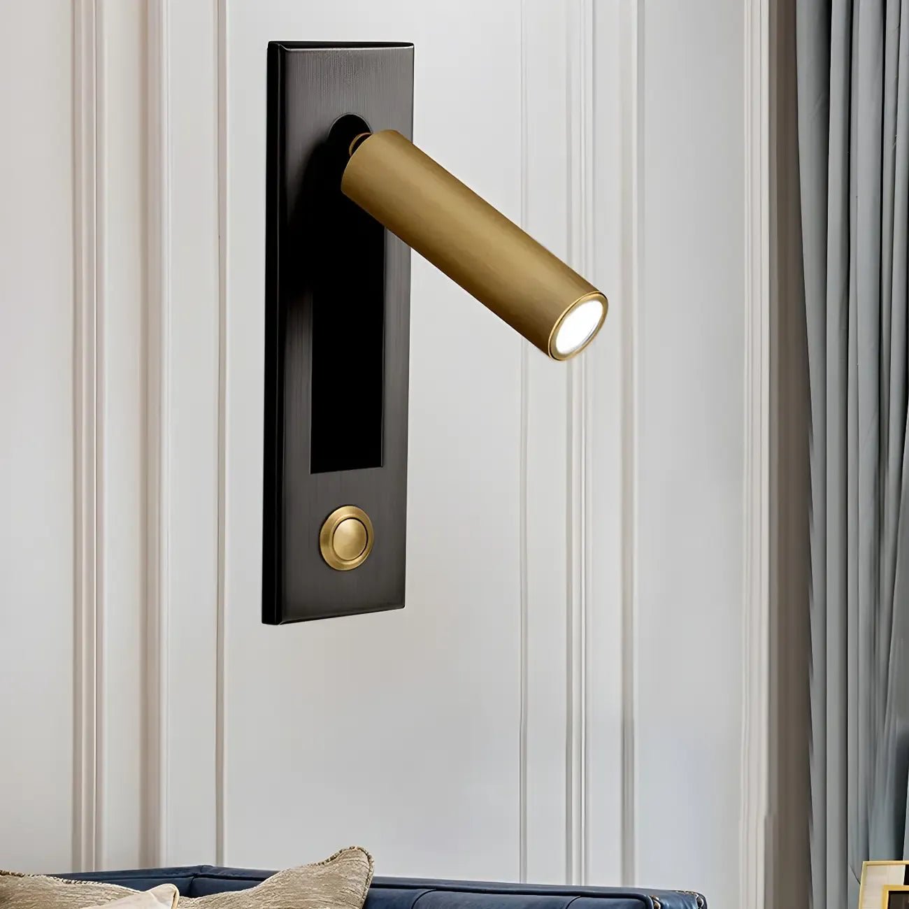 Modern Metal LED Wall Sconce with Switch for Bedroom Reading