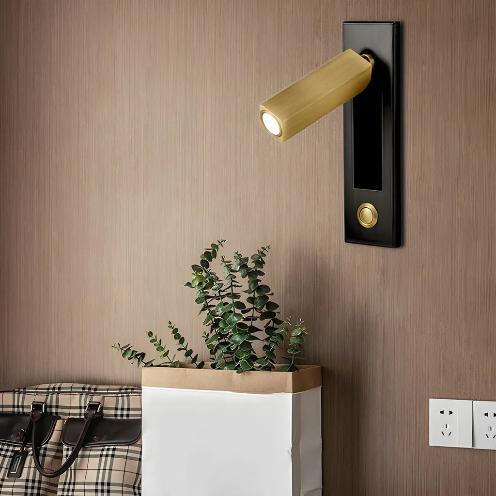 Modern Metal LED Wall Sconce with Switch for Bedroom Reading