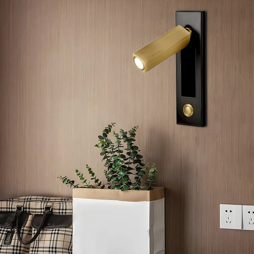 Modern Metal LED Wall Sconce with Switch for Bedroom Reading