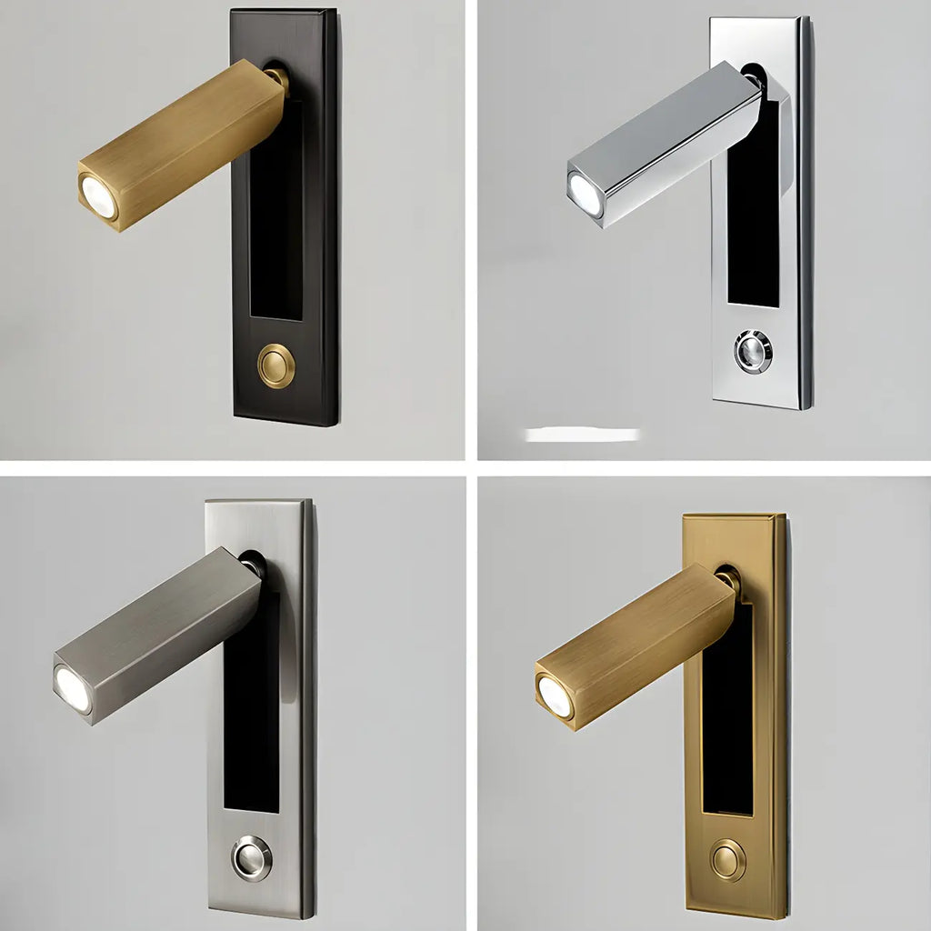 Modern Metal LED Wall Sconce with Switch for Bedroom Reading