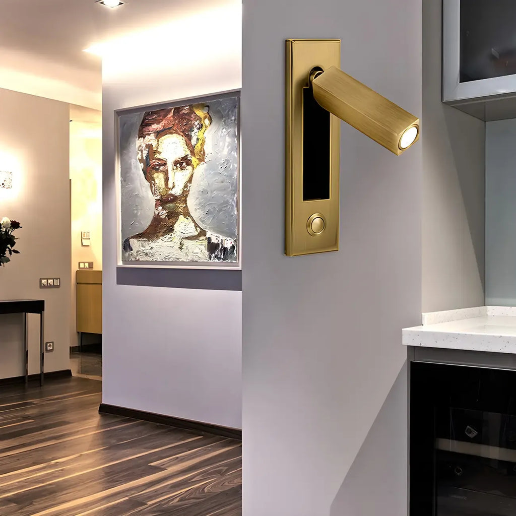 Modern Metal LED Wall Sconce with Switch for Bedroom Reading