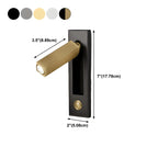 Modern Metal LED Wall Sconce with Switch for Bedroom Reading