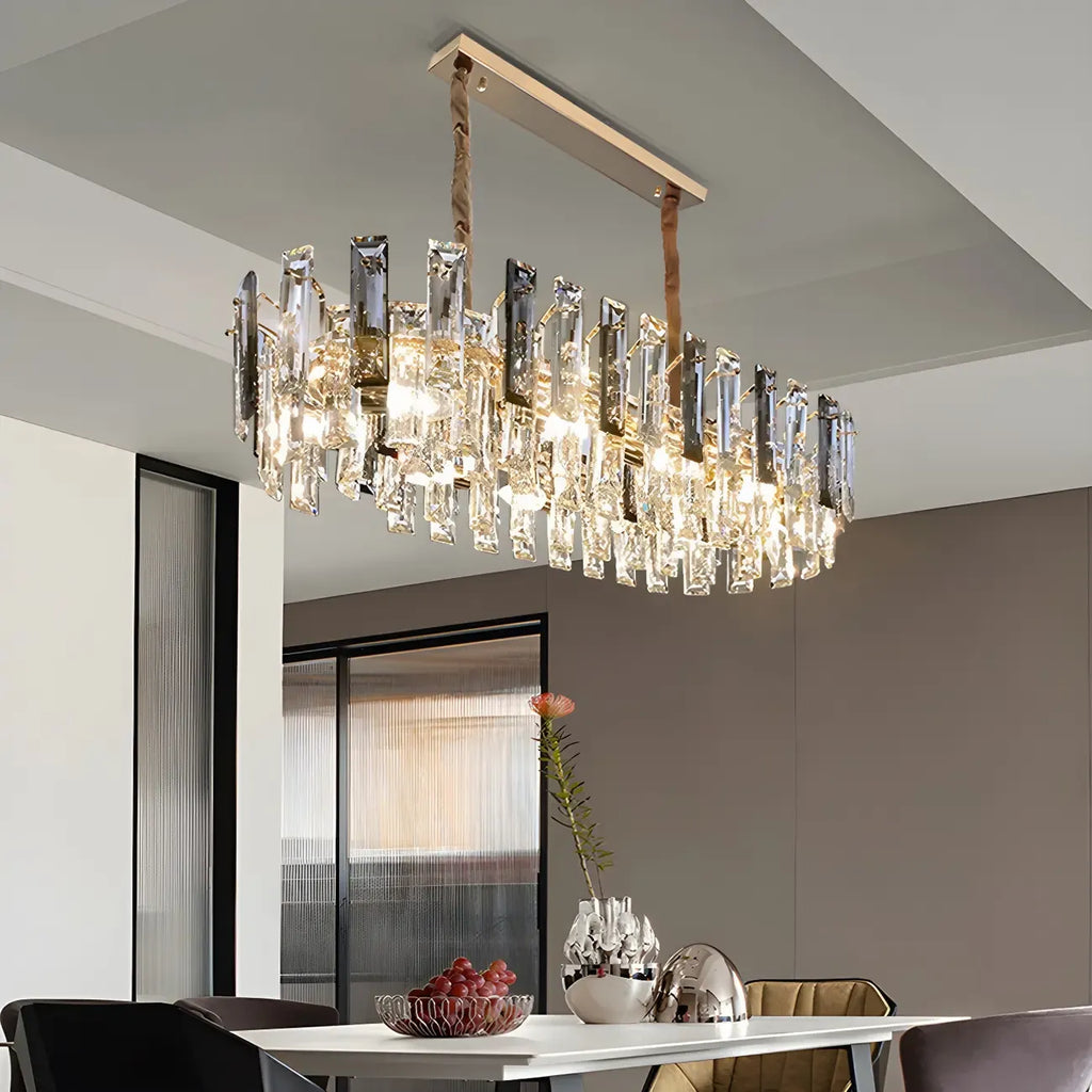 Modern Crystal Geometric Chandelier for Living Room