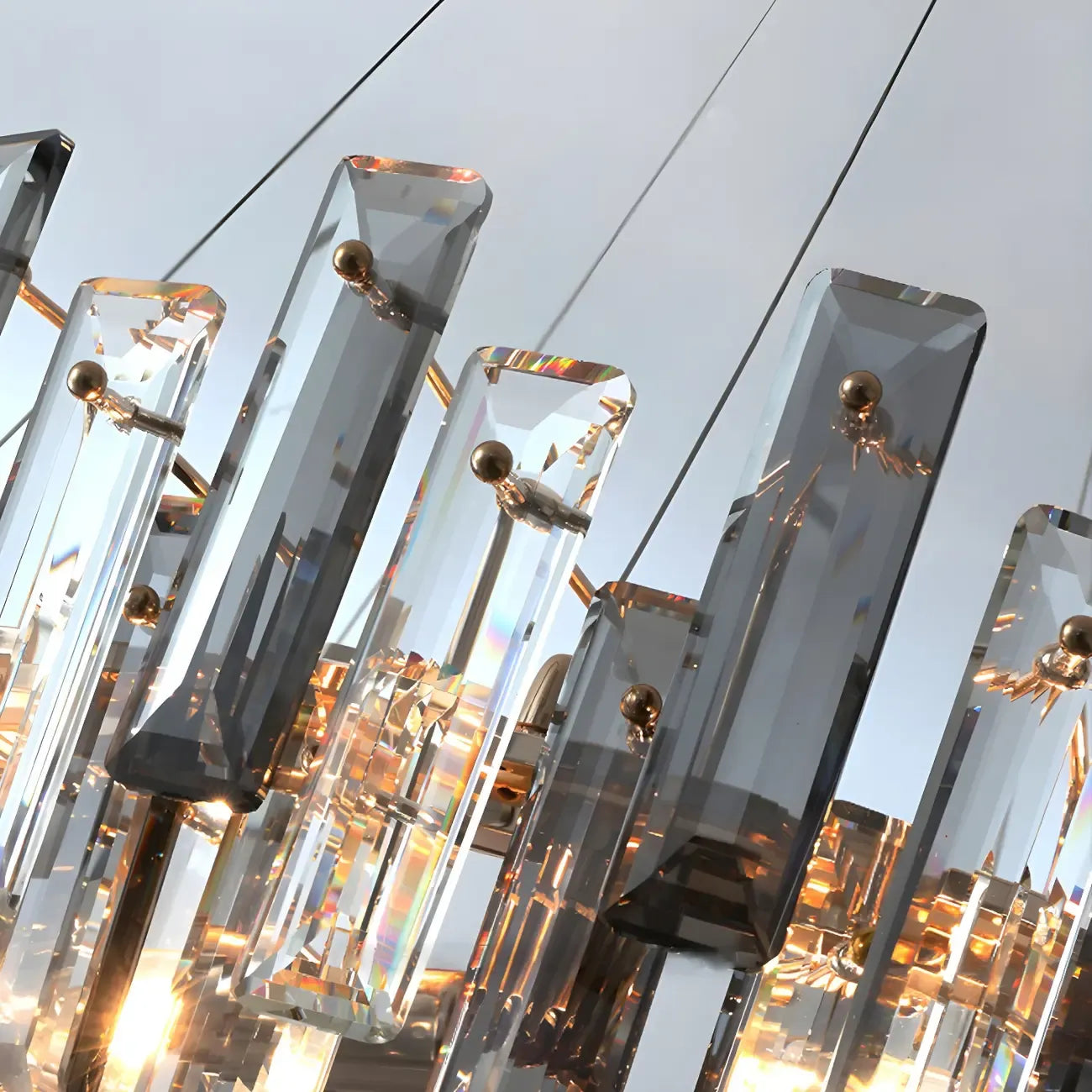 Modern Crystal Geometric Chandelier for Living Room