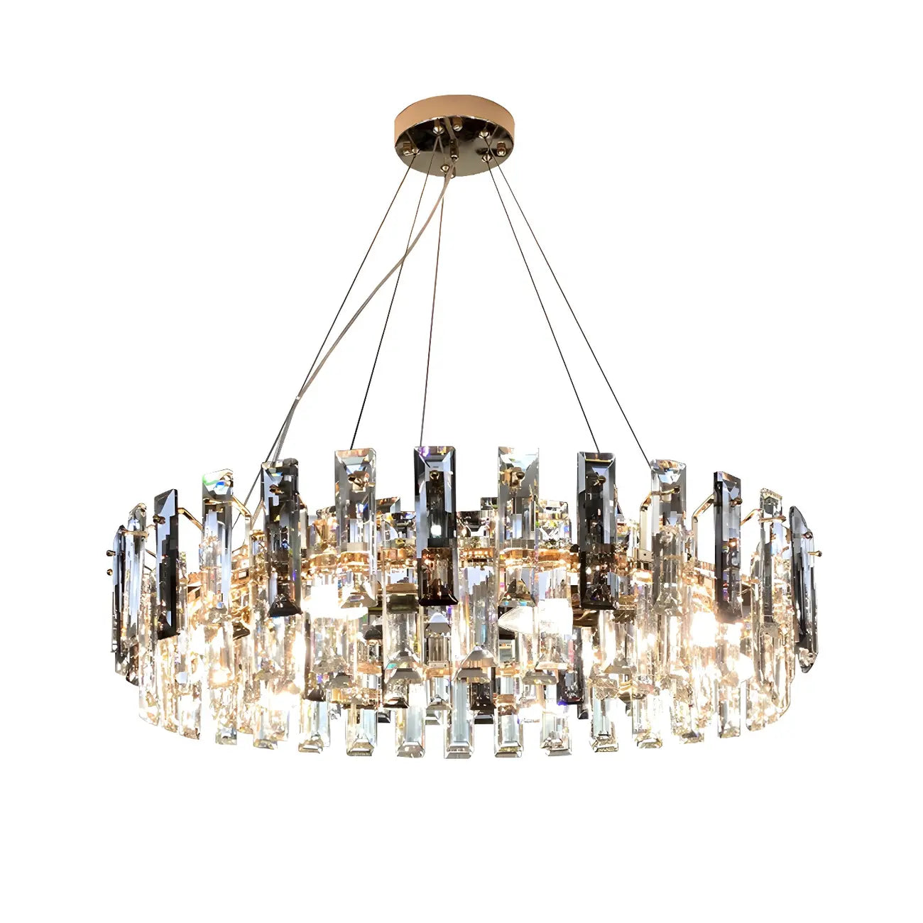 Modern Crystal Geometric Chandelier for Living Room