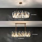 Modern Crystal Geometric Chandelier for Living Room