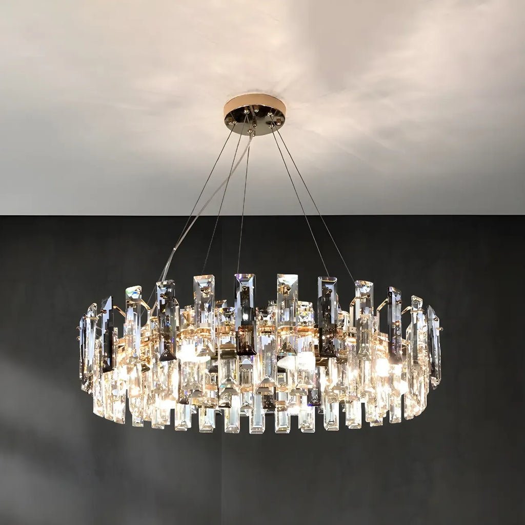 Modern Crystal Geometric Chandelier for Living Room