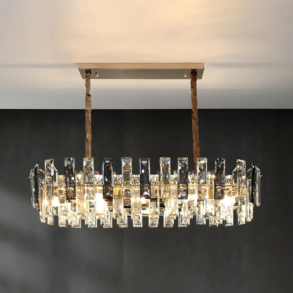 Modern Crystal Geometric Chandelier for Living Room