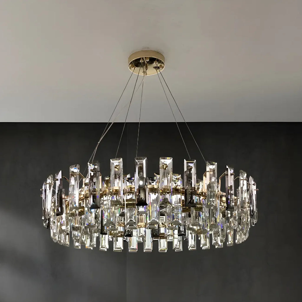 Modern Crystal Geometric Chandelier for Living Room