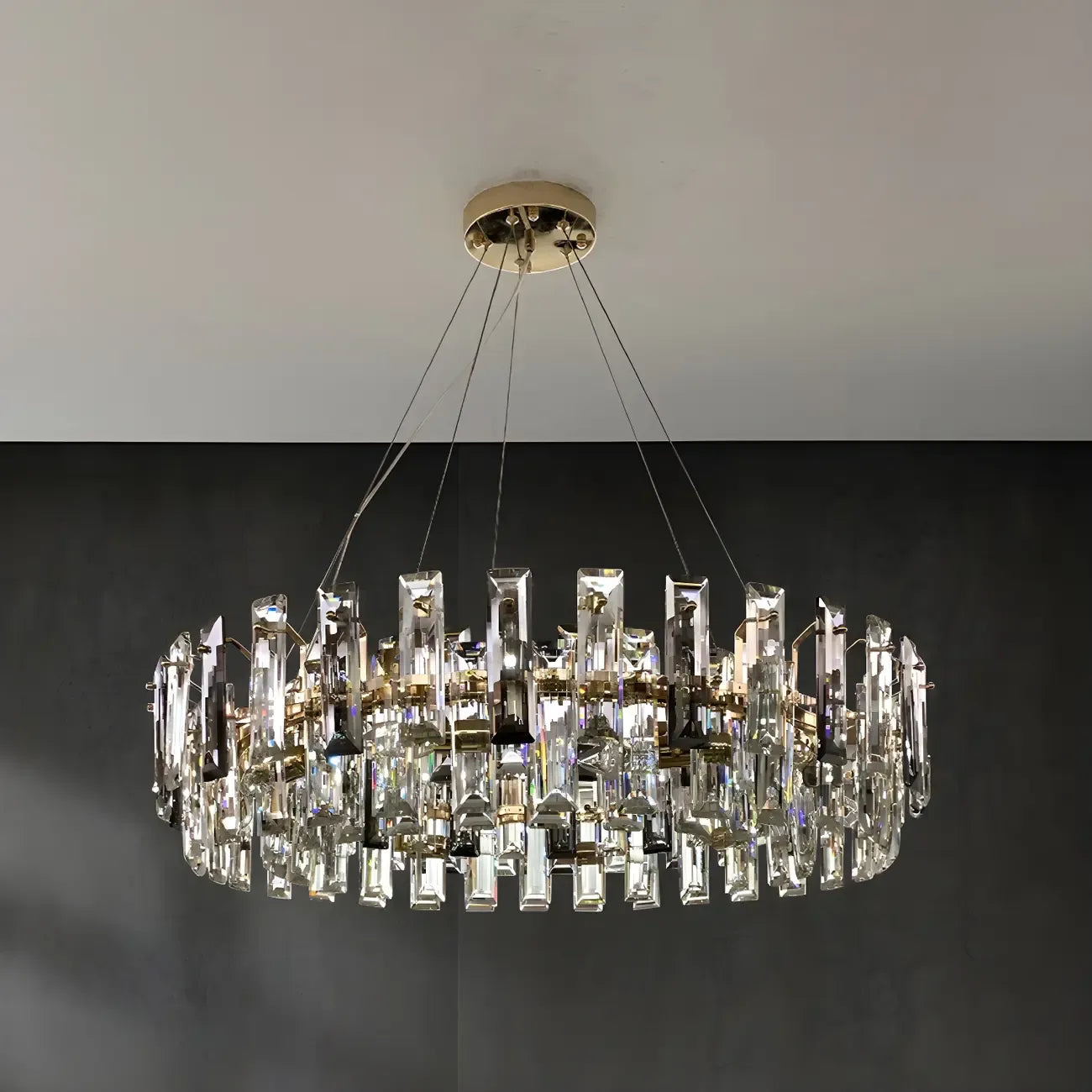 Modern Crystal Geometric Chandelier for Living Room