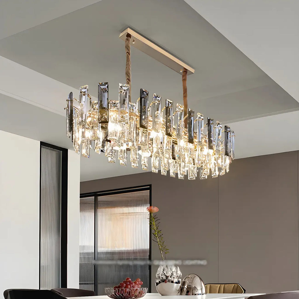 Modern Crystal Geometric Chandelier for Living Room