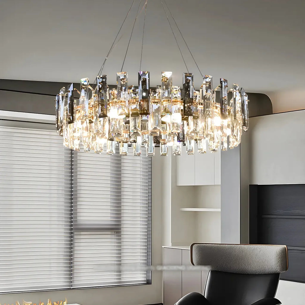 Modern Crystal Geometric Chandelier for Living Room