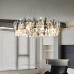 Modern Crystal Geometric Chandelier for Living Room