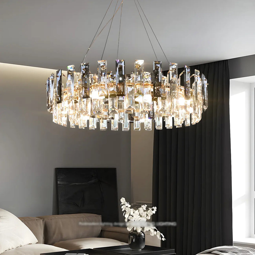 Modern Crystal Geometric Chandelier for Living Room