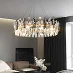 Modern Crystal Geometric Chandelier for Living Room