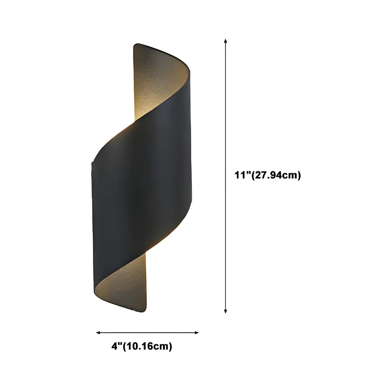 Modern Black Aluminum Outdoor LED Up Down Wall Light