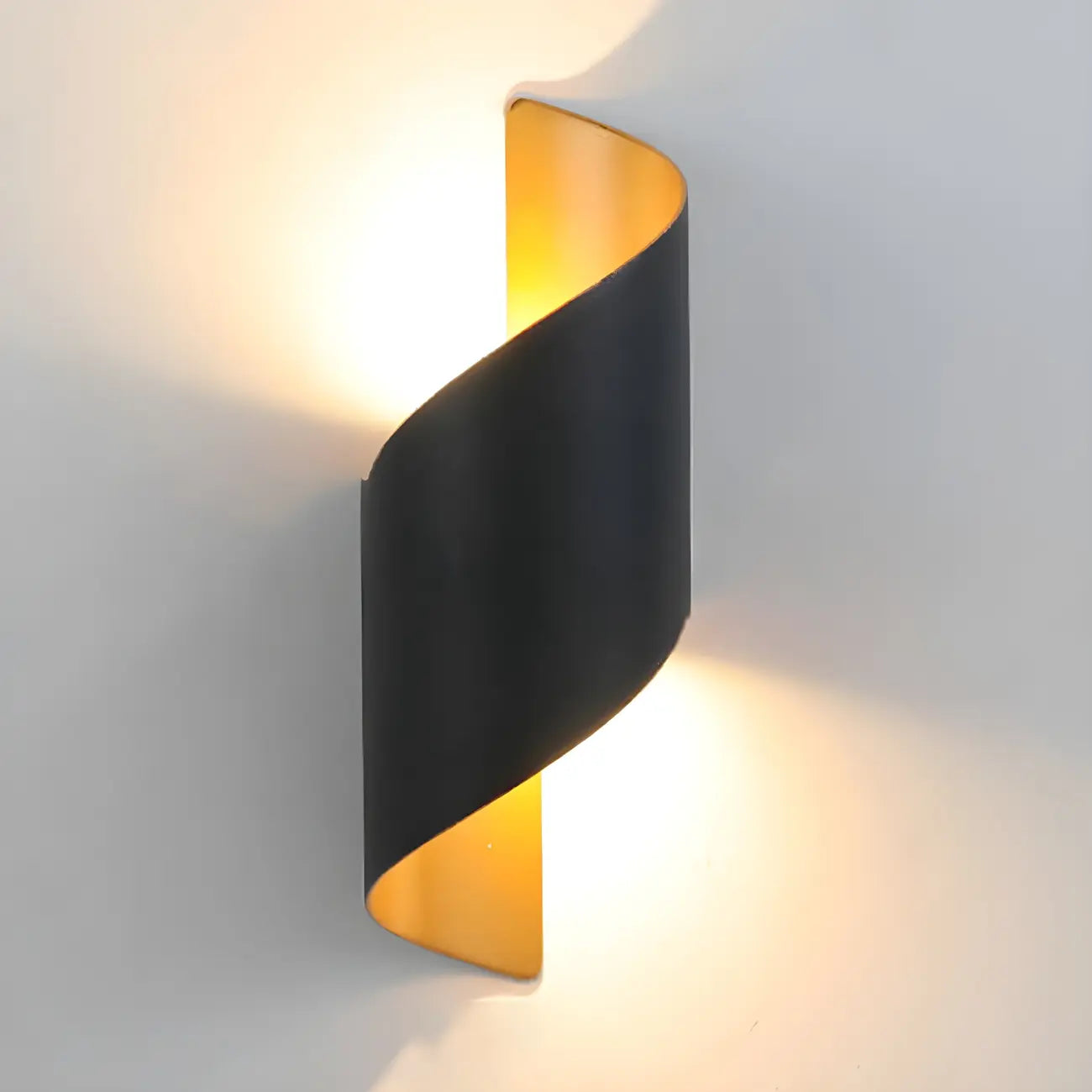 Modern Black Aluminum Outdoor LED Up Down Wall Light