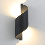 Modern Black Aluminum Outdoor LED Up Down Wall Light