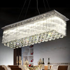 Luxurious Crystal LED Rectangular Pendant Light