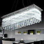 Luxurious Crystal LED Rectangular Pendant Light