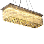 Luxurious Crystal LED Rectangular Pendant Light