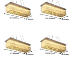 Luxurious Crystal LED Rectangular Pendant Light